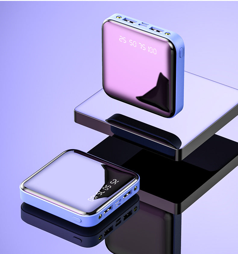 Mini Power Bank 20000mAh Portable Mirror Digital Display