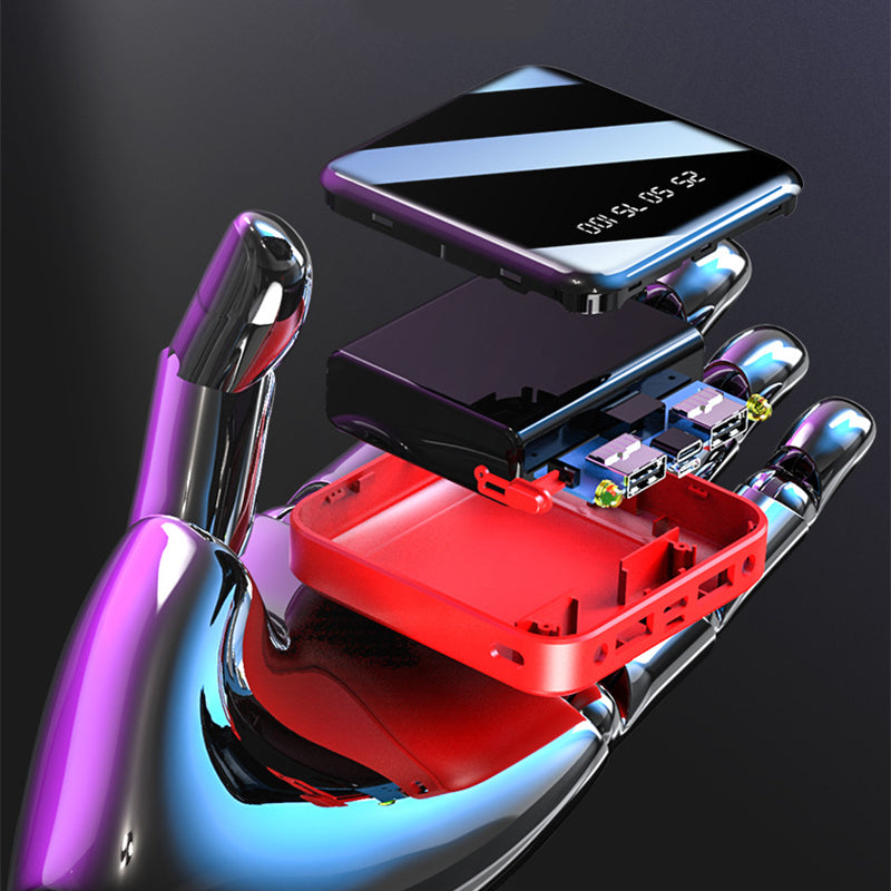 Mini Power Bank 20000mAh Portable Mirror Digital Display
