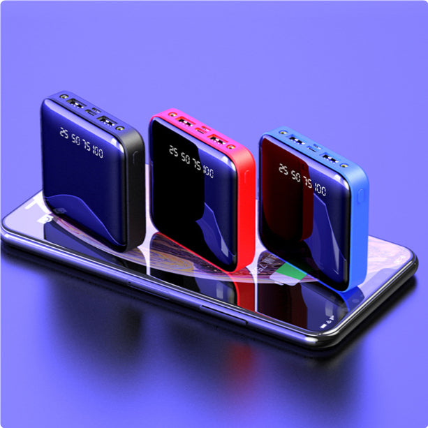 Mini Power Bank 20000mAh Portable Mirror Digital Display